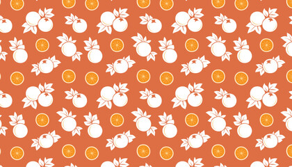 Seamless pattern with minneola. Vector illustration for your design.