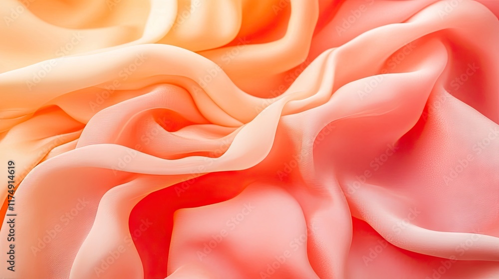 Aufkleber a soft and dreamy gradient of orange merging into pink, creating a warm and uplifting composition.