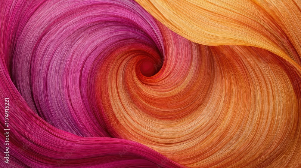 Poster A textured abstract design with streaks of orange and pink, creating depth and movement.