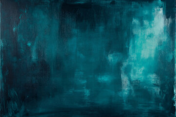 Teal Metallic Texture with Paint Streaks and Grunge Dust Patterns on a Distressed Background for Design Inspiration. Generative Ai