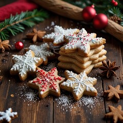 Festive Snowflake & Star Sugar Cookies: Holiday Baking