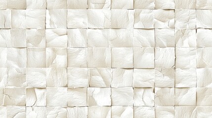 A textured, woven pattern of light-colored, square tiles creating a modern and elegant surface.
