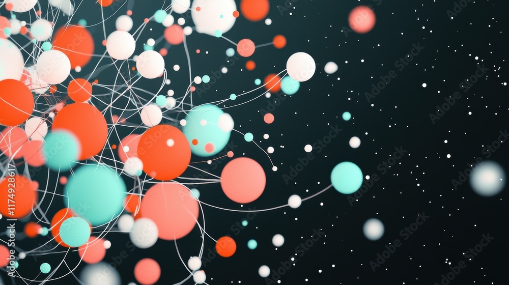 Poster an abstract representation of a city infrastructure visualized as a network of interconnected nodes 