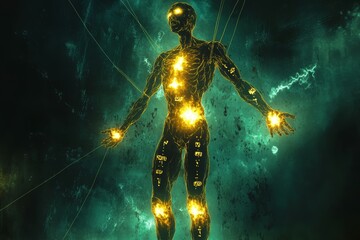 Fototapeta premium The Puppet of Pain, Somatic Symptom Disorder