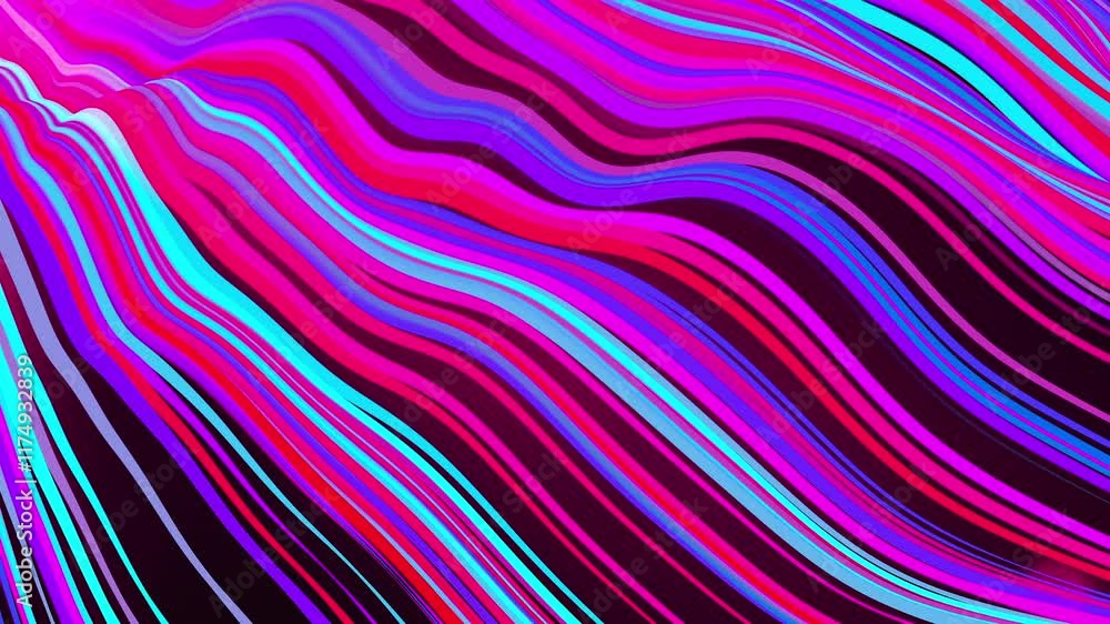 Poster abstract wave lines. computer generated