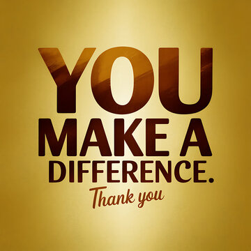 you make a difference