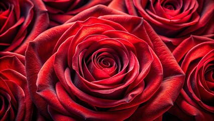 Elegant Red Rose Petals Background: Luxurious Floral Texture for Design