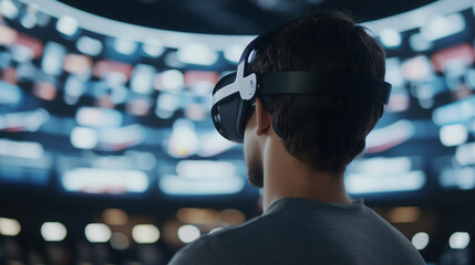 Virtual Reality Sports Betting Setup with Futuristic Gadgets