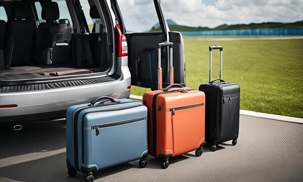 Van transfer with luggage.