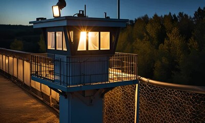 Watchtower in a prison.