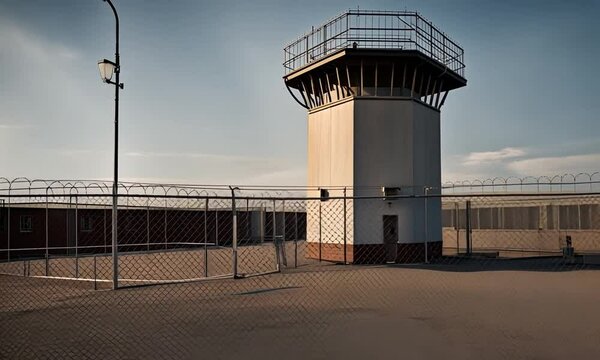 Watchtower in a prison.