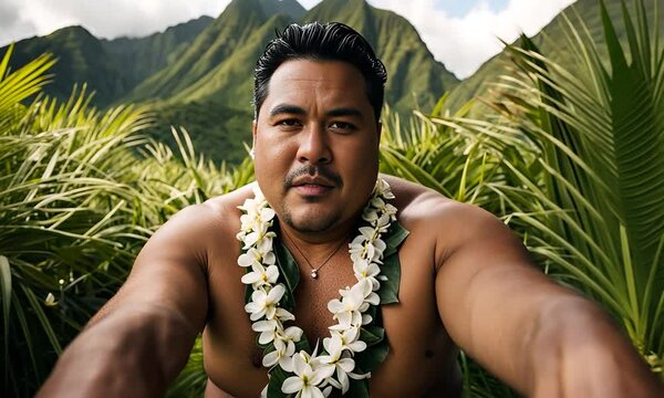 Hawaiian man in Hawaii.
