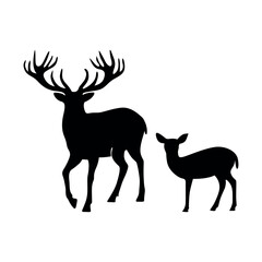 deer silhouette vector illustration