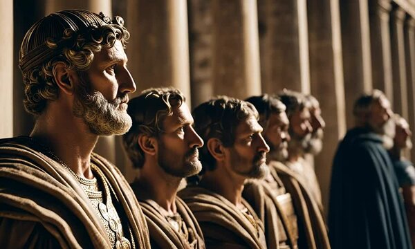 Senators of ancient Rome.