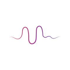 Audio technology, music sound waves vector icon illustration