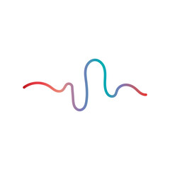 Audio technology, music sound waves vector icon illustration