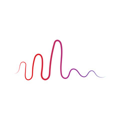 Audio technology, music sound waves vector icon illustration