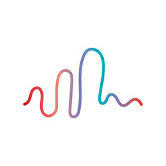 Audio technology, music sound waves vector icon illustration