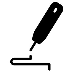 Gadget Pen Plastic Glyph Icon