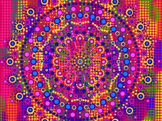 Beautiful colorful wallpaper background print with mandala bright art decor design