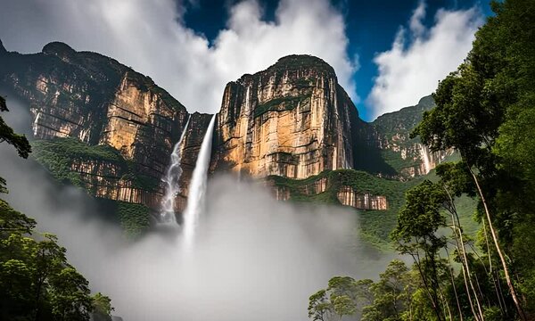 Fall Salto Angel in Venezuela.