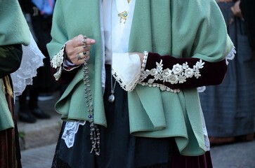 Sant'Antioco, Sardinia 05.06.2019: Saint Antioco, Sardinia - 04.16.2018: Religious procession of Sant'Antioco