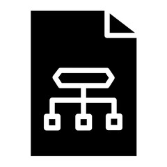 Hierarchy Structure Organization Glyph Icon