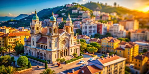Monaco Cathedral Tilt-Shift Miniature, Charming Monte Carlo Church