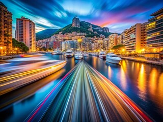 Obraz premium Monaco Grand Prix: Speed, Glamour, and the Mediterranean Coastline