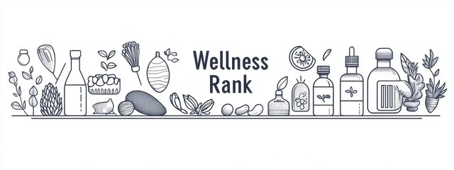 Obraz premium Wellness Rank: Holistic Health and Lifestyle Guide to a Balanced Life Through Natural Remedies and Products