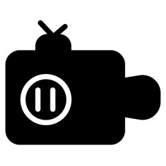 Live Stream Press Glyph Icon