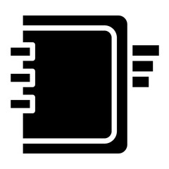 Note Taking Press Glyph Icon