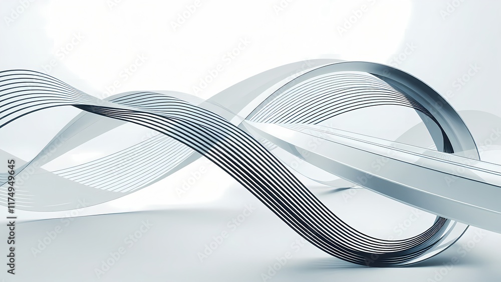 Poster abstract wavy blue lines design with futuristic pattern and texture