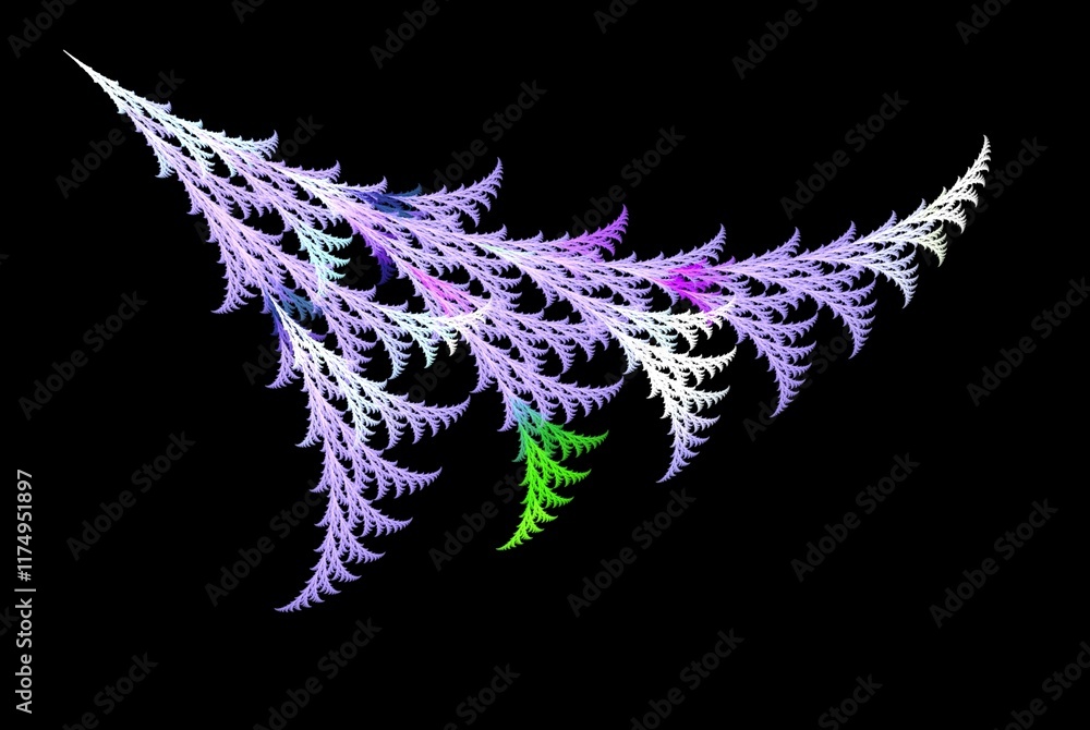 Poster computer generated fractal pattern and shape