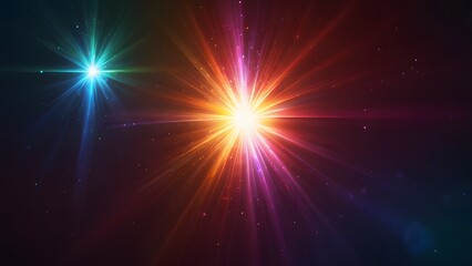 Fototapeta premium Colorful Lighting lens flare background 