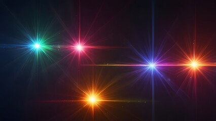 Fototapeta premium Colorful Lighting lens flare background 