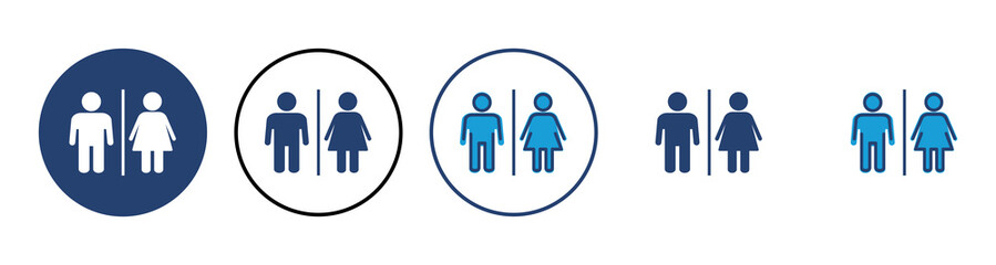 Toilet icon vector. restrooms icon vector. bathroom sign. wc, lavatory