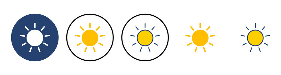 Sun icon vector. Brightness Icon vector