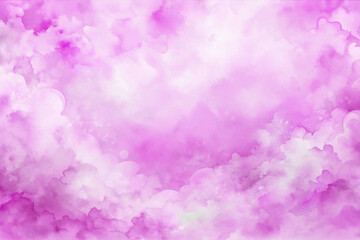 Soft pink watercolor background, dreamy abstract clouds, vibrant pastel hues, artistic texture, ideal for design projects.