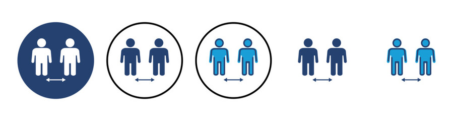 Social distance icon vector. social distancing icon. self quarantine sign