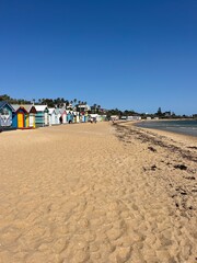 Brighton Bathing Boxes in Brighton Beach, Melbourne, Victoria, Australia