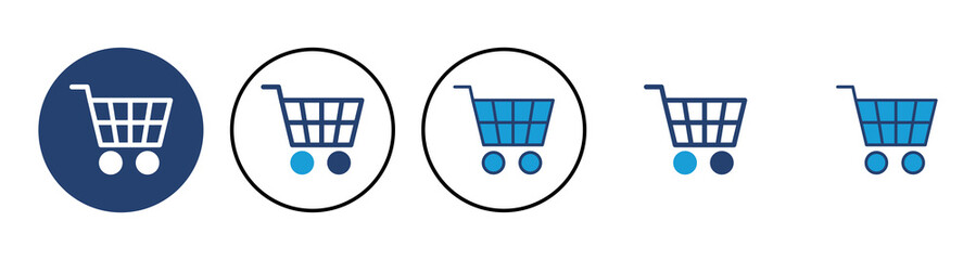 Shopping icon vector. Shopping cart icon. Trolley icon vector