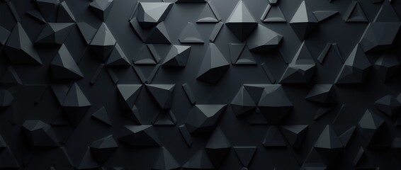 Futuristic, dark background, with a triangular block structural. Wall texture with triangle tile pattern.