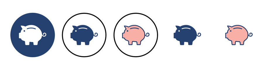 Piggy bank icon vector. piggy money icon