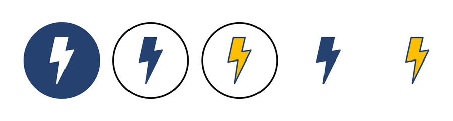 Lightning icon vector. electric icon vector. power icon. energy sign