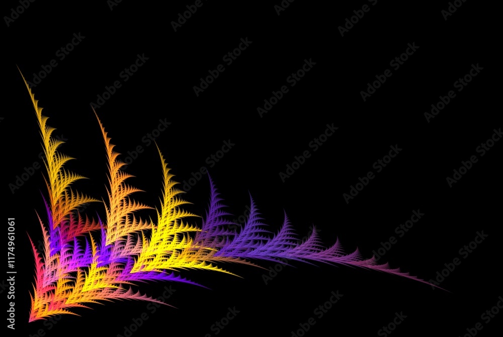 Poster computer generated fractal pattern and shape