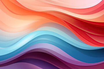 Fototapeta premium Vivid and dynamic abstract background featuring flowing, colorful waves. A vibrant and modern design with smooth curves and a blend of colors.
