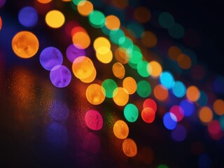 Colorful Bokeh Lights: Abstract Night Photography