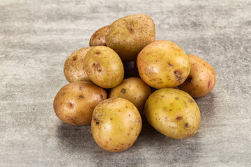 Raw fresh young baby potato