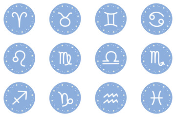 かわいい星座マークのイラストセット